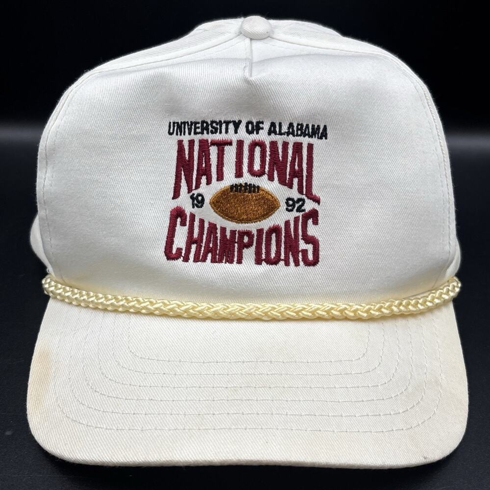 Vintage 90s University Of Alabama Roll Tide Hat SnapBack National Champs